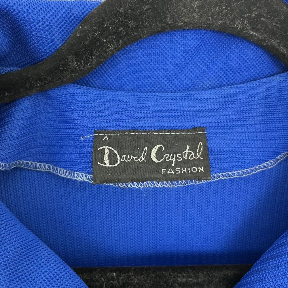 Vintage 1960’s David Crystal EARLY Lacoste Dress Blue Button Front‎ Preppy 8/10 - Picture 5 of 9